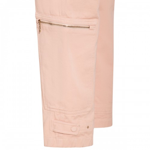 PINK COTTON CARGO PANTS