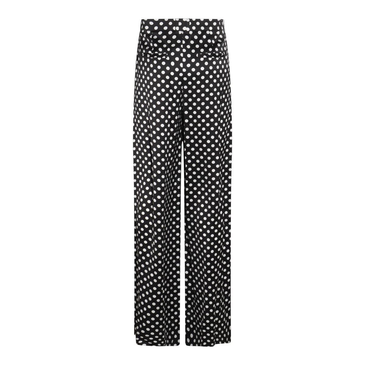 BLACK AND WHITE VISCOSE TROUSERS