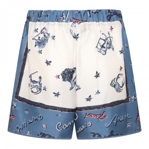 BLUE SILK SHORTS 