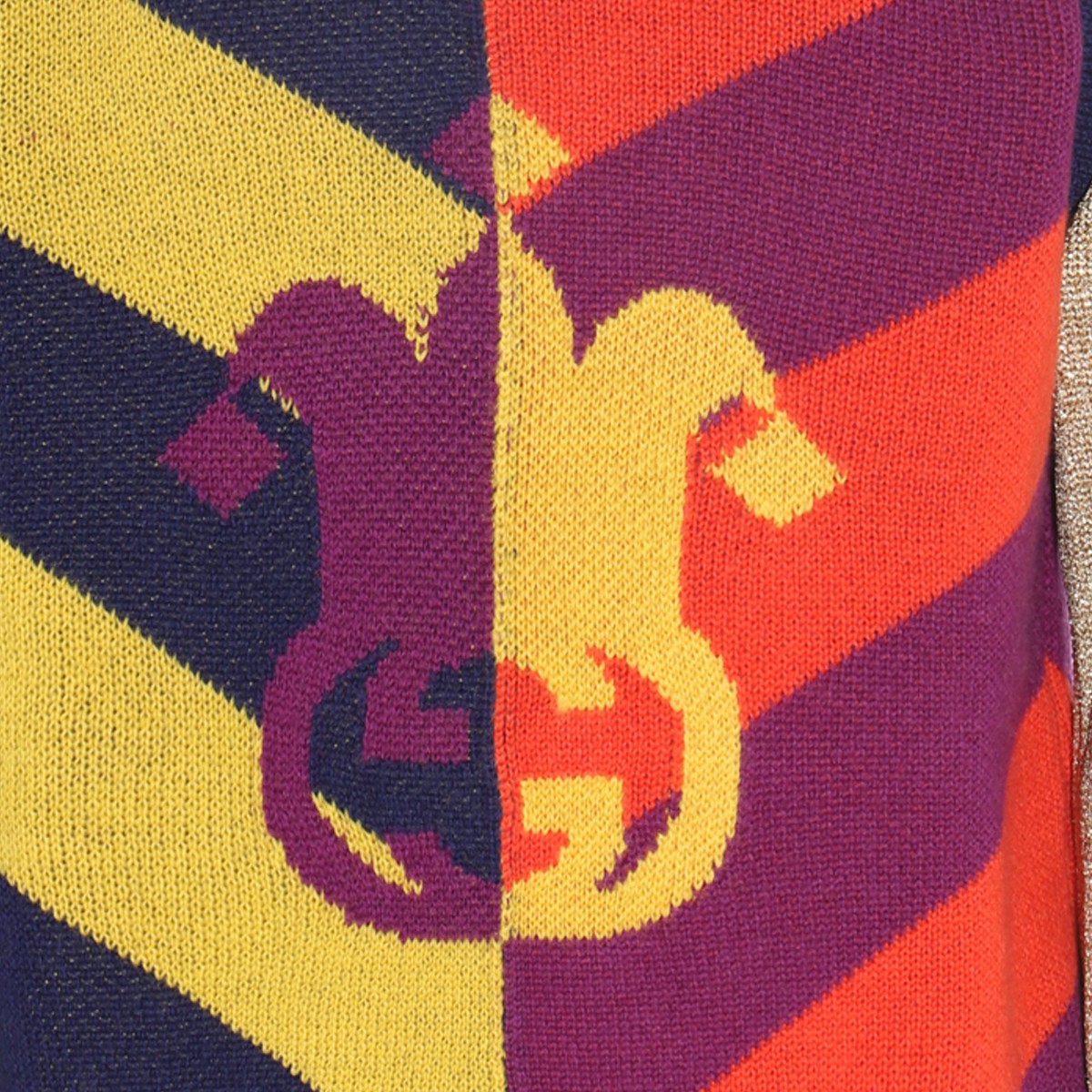 MULTICOLOUR WOOL JACQUARD SWEATER  MULTICOLOUR WOOL JACQUARD SWEATER