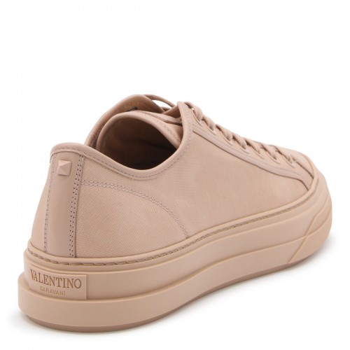 ROSE CANNELLE LEATHER LOW TOP SNEAKERS