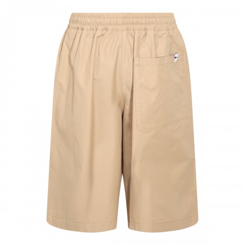 BEIGE COTTON BLEND SHORTS 2