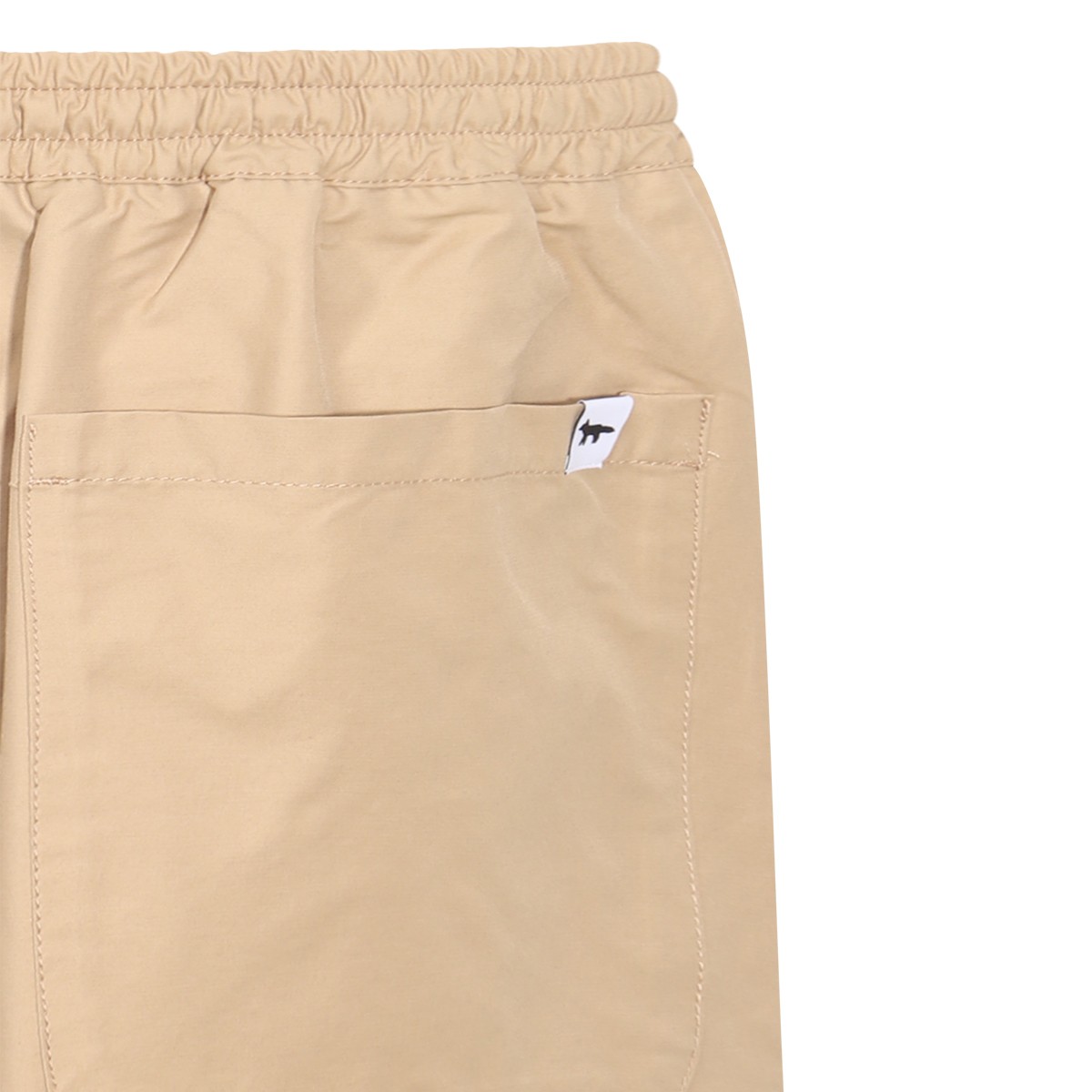 BEIGE COTTON BLEND SHORTS BEIGE COTTON BLEND SHORTS