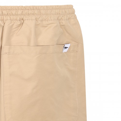 BEIGE COTTON BLEND SHORTS