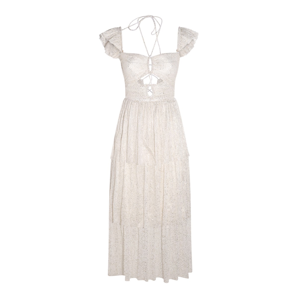 WHITE LAME' AMADEA DRESS