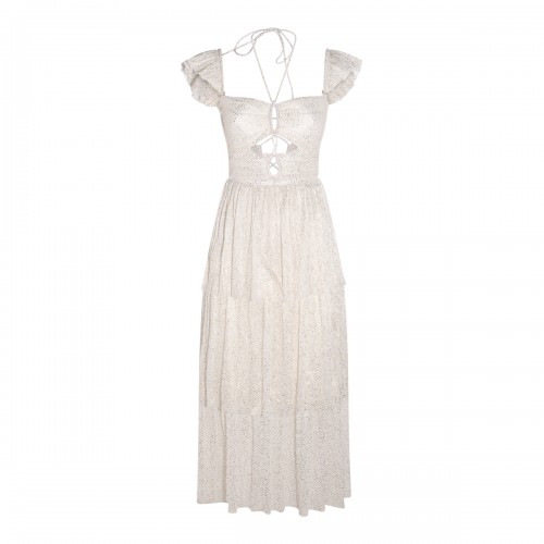 WHITE LAME' AMADEA DRESS