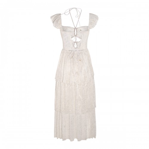 WHITE LAME' AMADEA DRESS