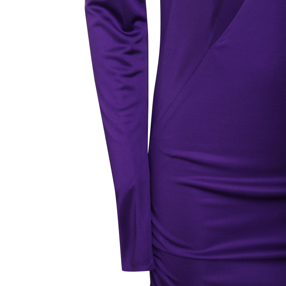 BRIGHT DARK ORCHID VISCOSE MINI DRESS