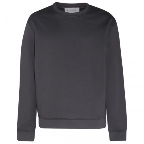 BLACK COTTON SWEATSHIRT