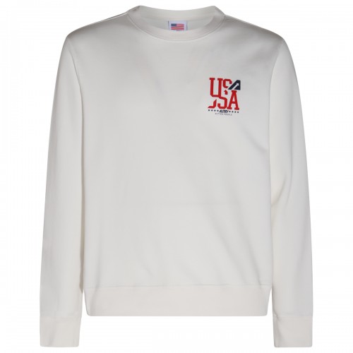 WHITE COTTON SWEATSHIRT