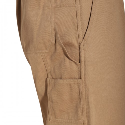 BEIGE COTTON BLEND TROUSERS