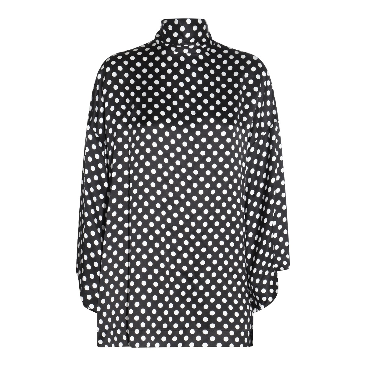 BLACK AND WHITE VISCOSE SHIRT