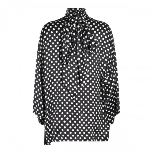 BLACK AND WHITE VISCOSE SHIRT