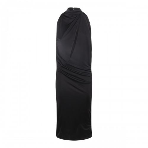 BLACK VISCOSE DRESS