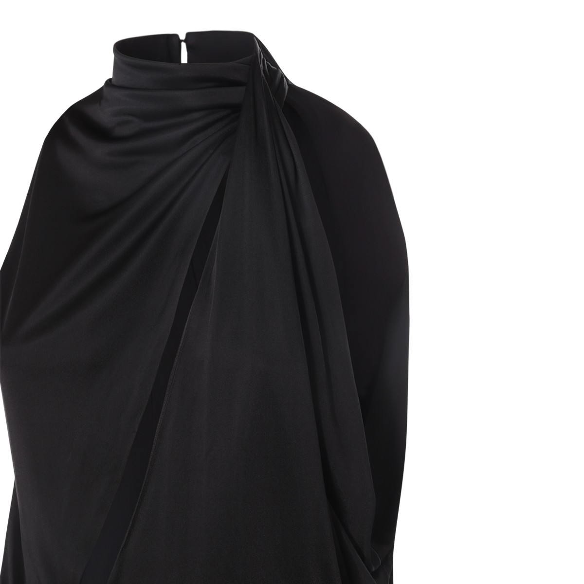 BLACK VISCOSE DRESS BLACK VISCOSE DRESS