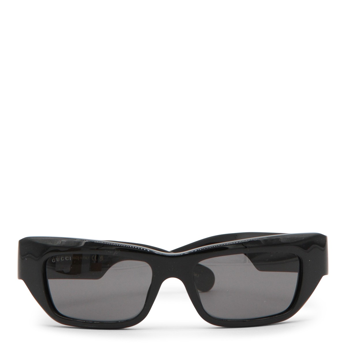 BLACK ACETATE SQUARE SUNGLASSES 