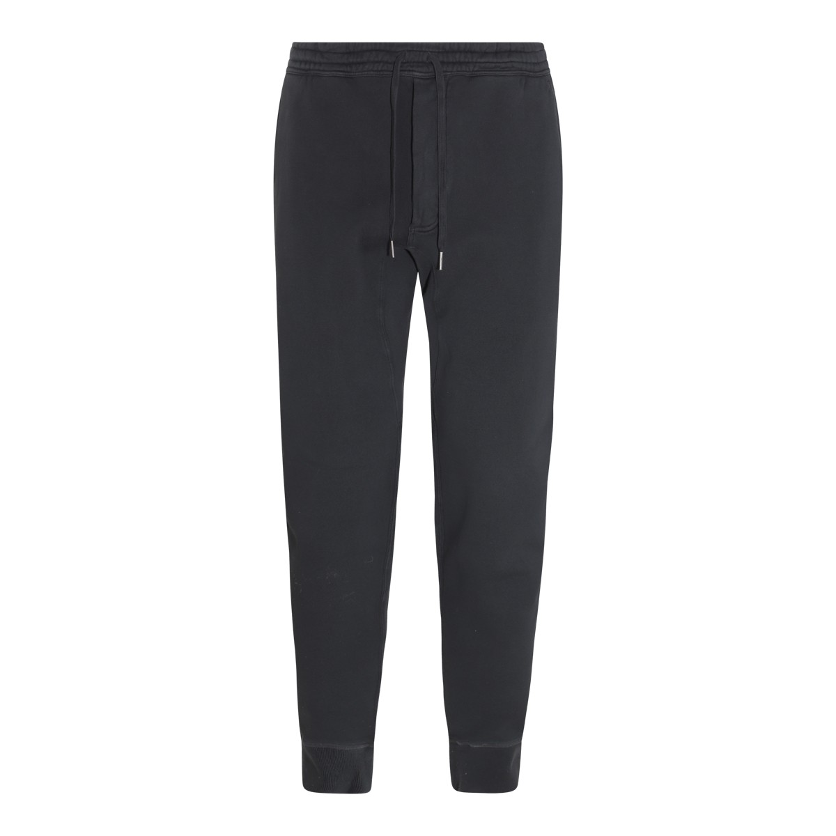 BLACK COTTON TRACK PANTS