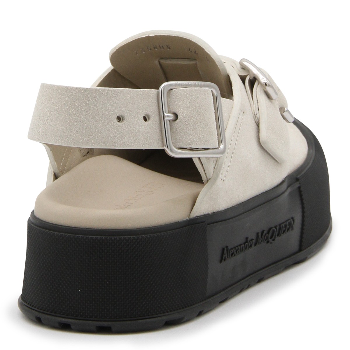 PALE BEIGE SUEDE MOUNT SLICK SABOT... PALE BEIGE SUEDE MOUNT SLICK SABOT...