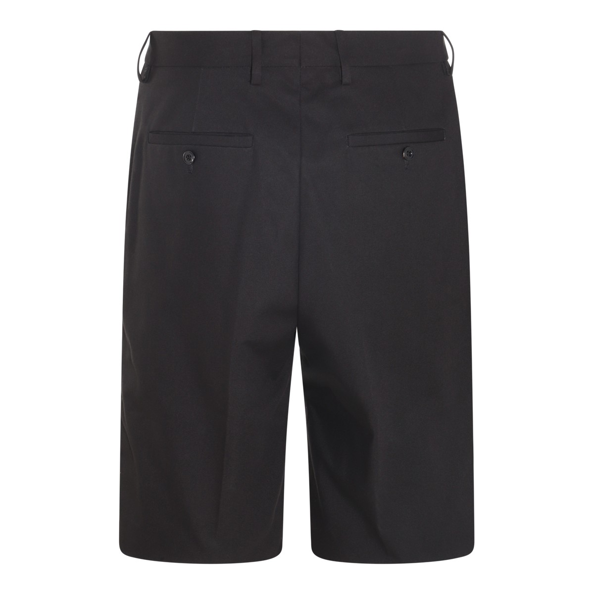 BLACK COTTON BERMUDA SHORTS BLACK COTTON BERMUDA SHORTS