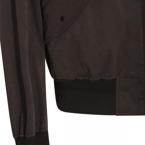 BLACK NYLON BOMBER JACKET 