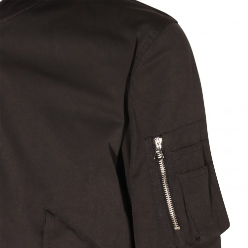 BLACK NYLON BOMBER JACKET 