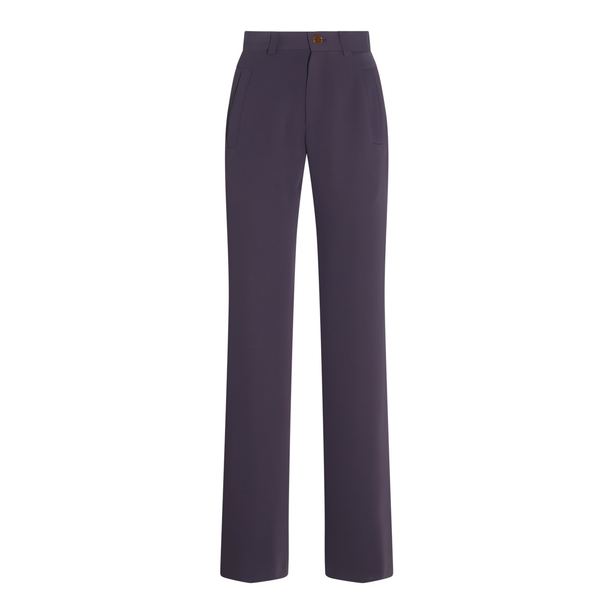 BLUE NYLON WIDE PANTS BLUE NYLON WIDE PANTS