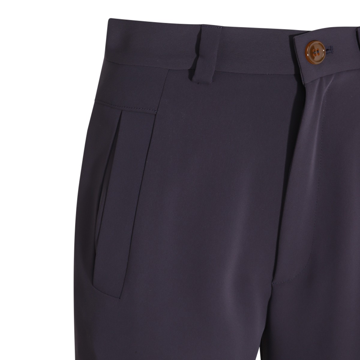 BLUE NYLON WIDE PANTS BLUE NYLON WIDE PANTS