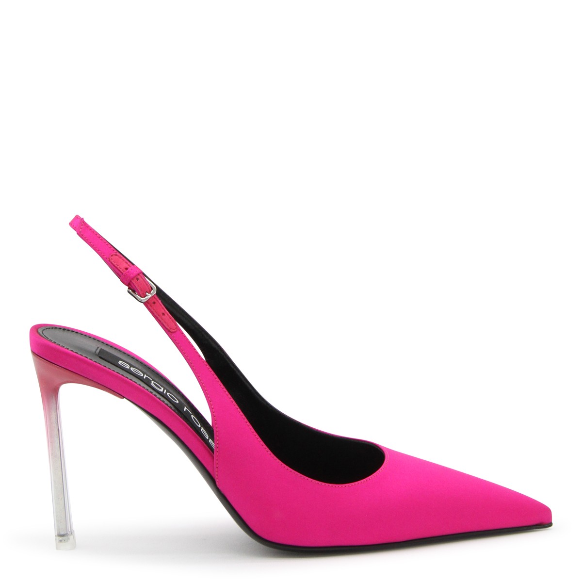 MAGENTA LEATHER GODIVA SLINGBACK PUMPS