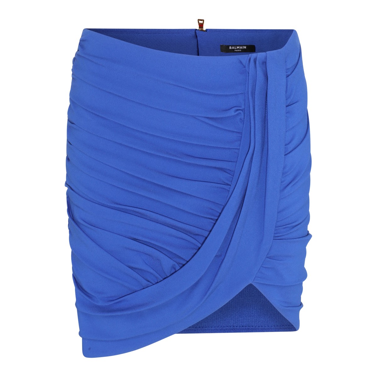 COBALT BLUE VISCOSE BLEND SKIRT