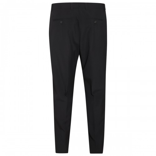 BLACK WOOL TROUSERS