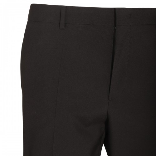 BLACK WOOL TROUSERS