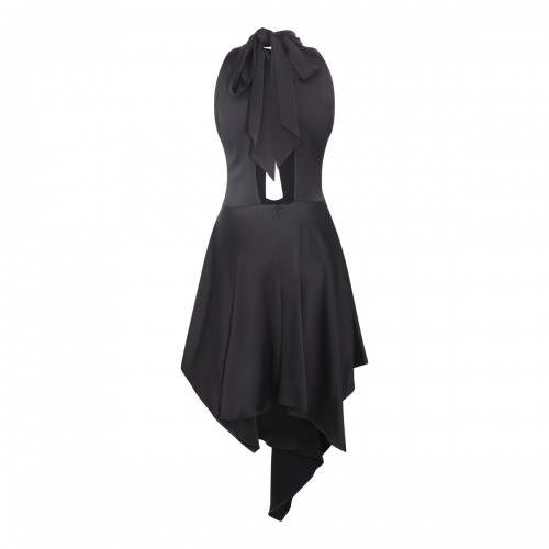 BLACK VISCOSE CUT OUT DRESS