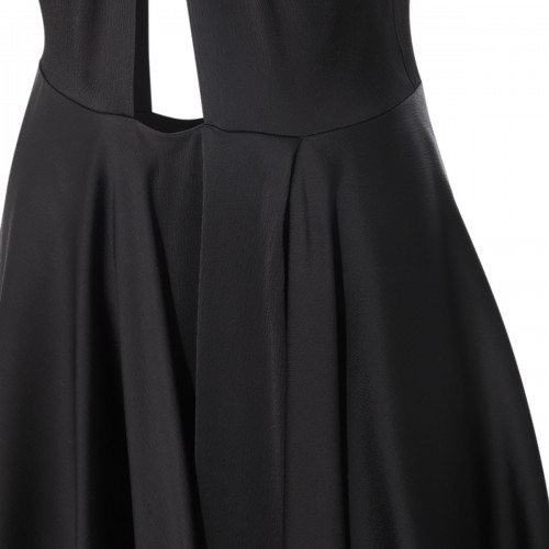 BLACK VISCOSE CUT OUT DRESS