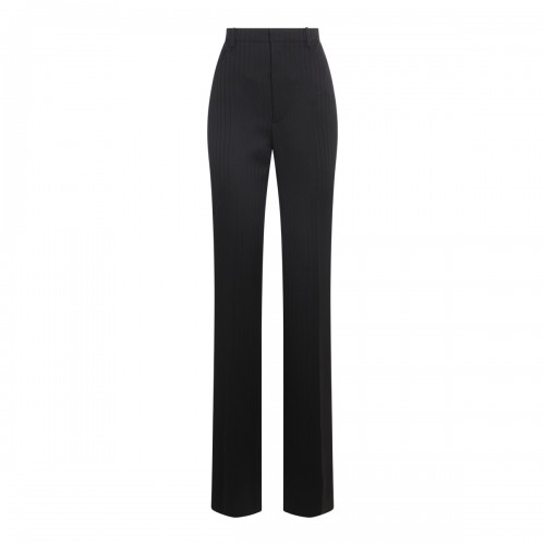 BLACK WOOL TROUSERS