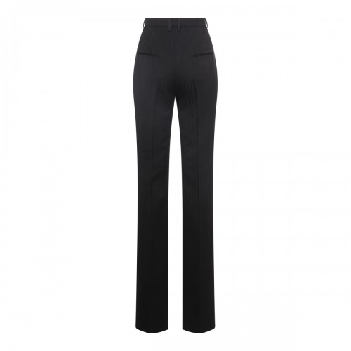 BLACK WOOL TROUSERS