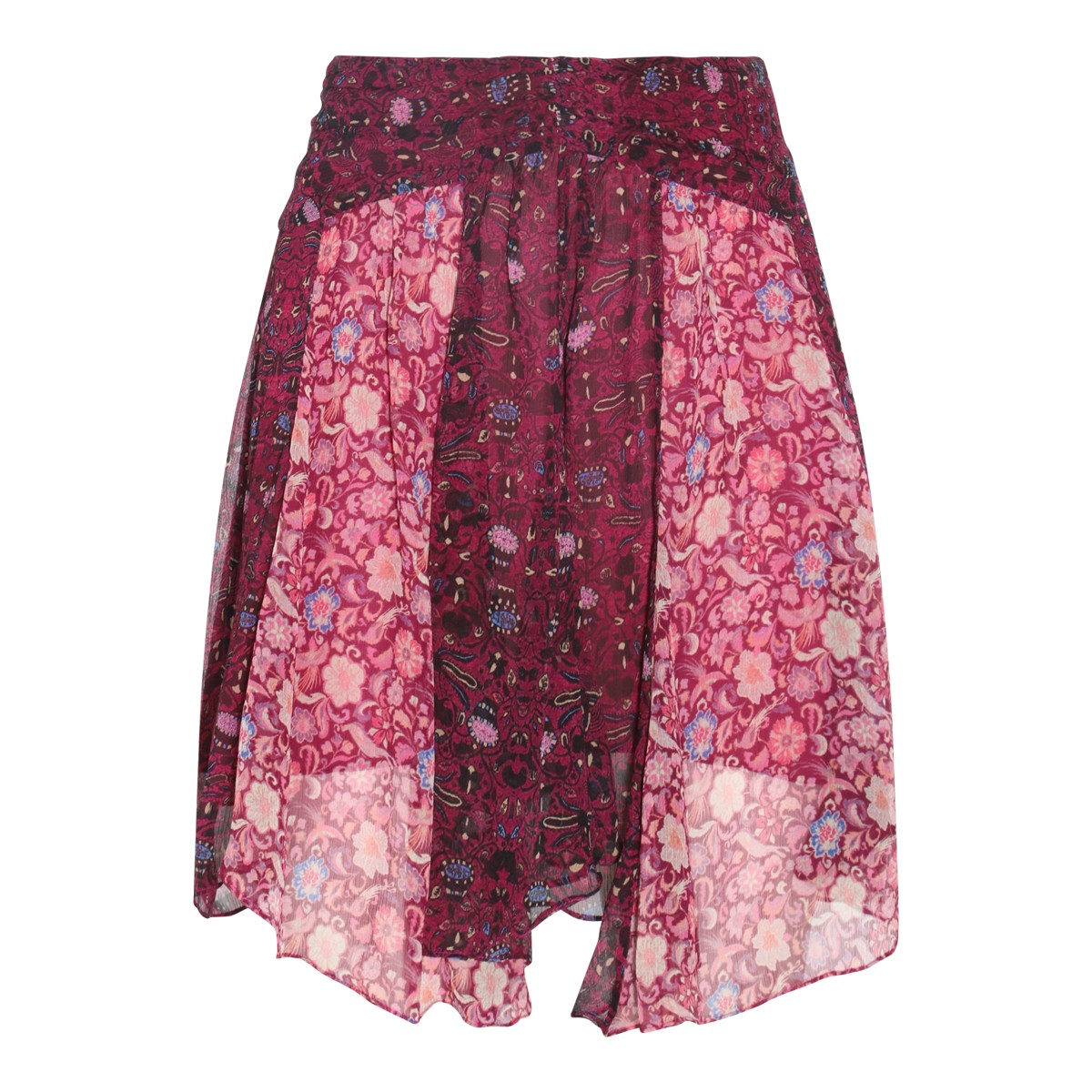 FUCHSIA SILK ODA SKIRT