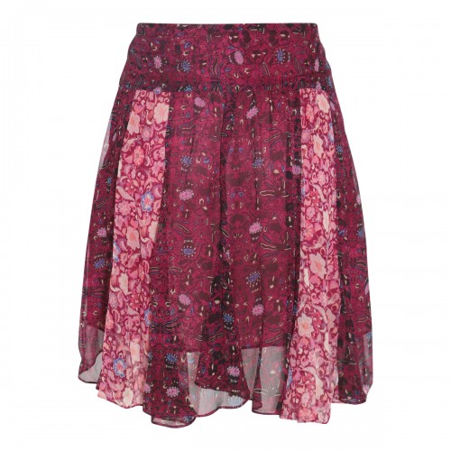 FUCHSIA SILK ODA SKIRT