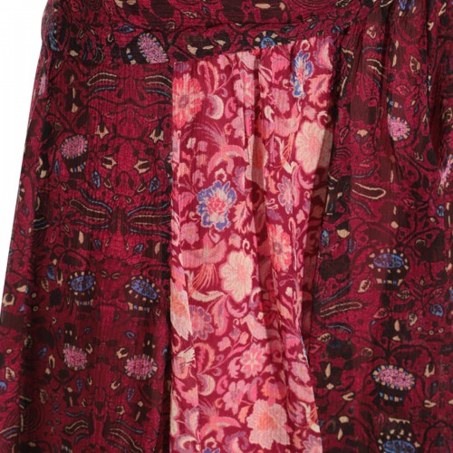 FUCHSIA SILK ODA SKIRT