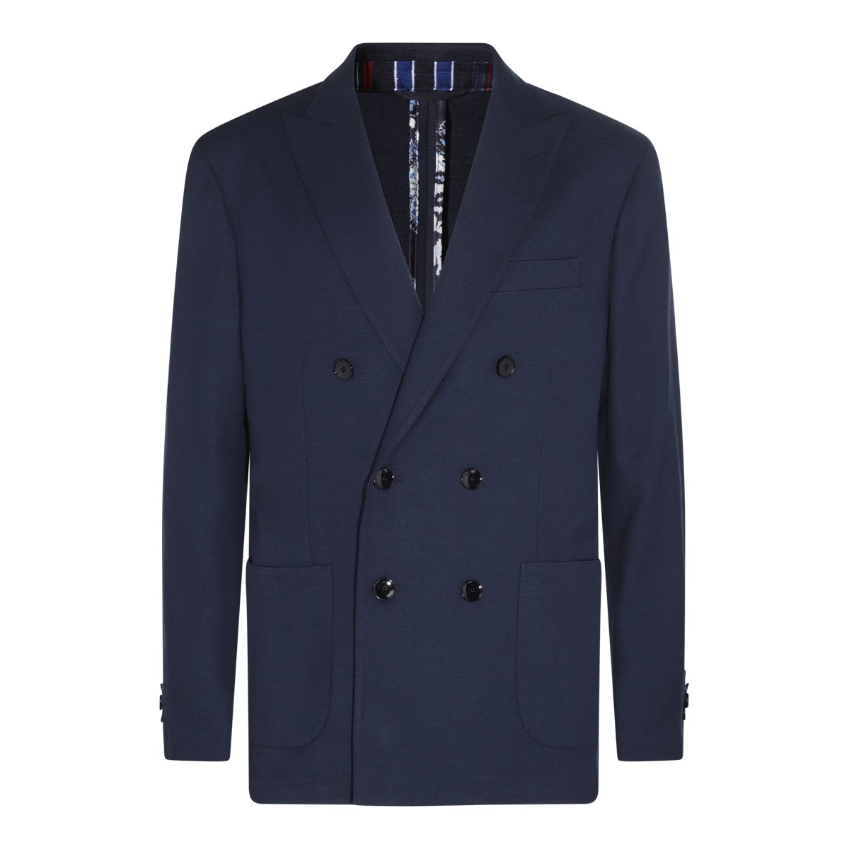 BLUE COTTON BLAZER