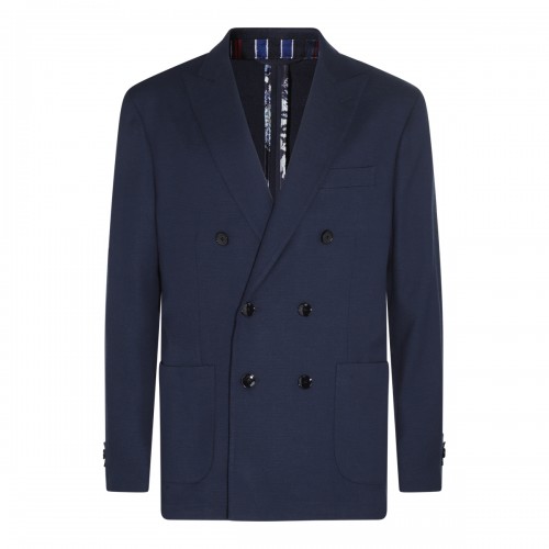 BLUE COTTON BLAZER