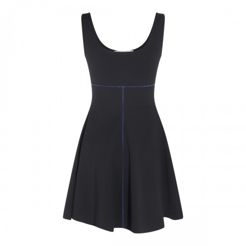 BLACK VISCOSE BLEND DRESS