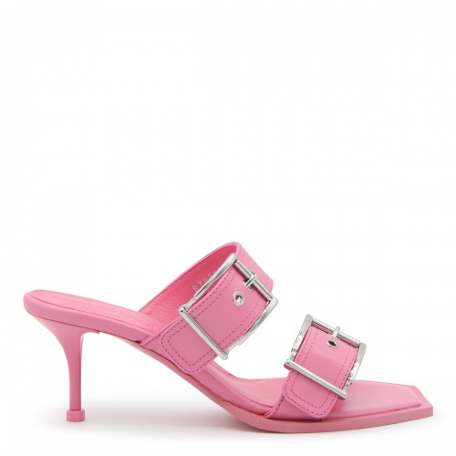 PINK LEATHER SANDALS