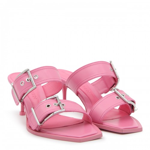 PINK LEATHER SANDALS