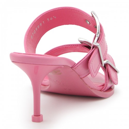 PINK LEATHER SANDALS