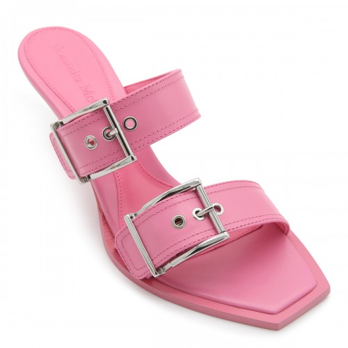 PINK LEATHER SANDALS