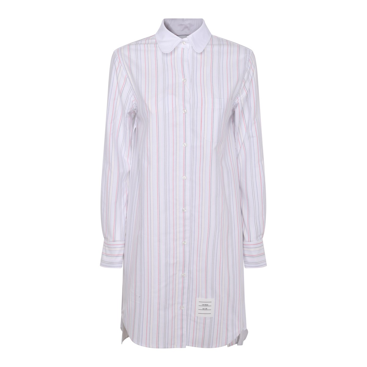 MULTICOLOUR COTTON UNIVERSITY STRIPE OXFORD SHIRT DRESS 