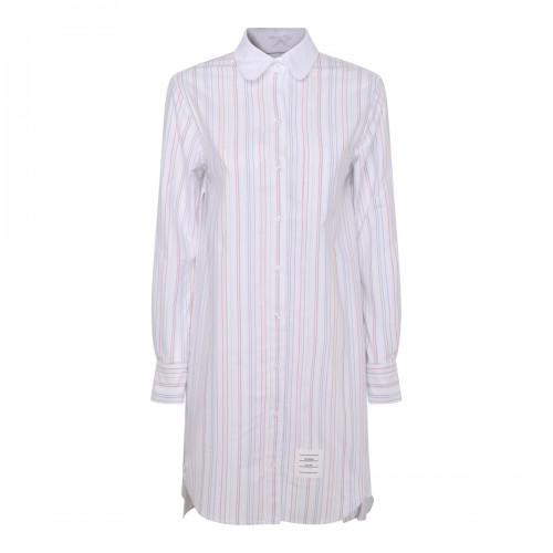 MULTICOLOUR COTTON UNIVERSITY STRIPE OXFORD SHIRT DRESS 