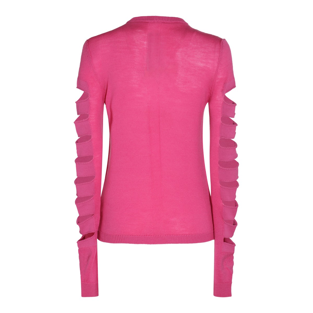 HOT PINK VIRGIN WOOL AND COTTON BLEND...