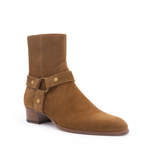 BROWN SUEDE WYATT BOOTS