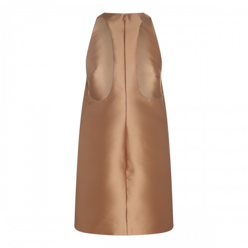 SAND SILK BLEND DUCHESSE DRESS 2